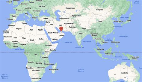 dubai on world map.